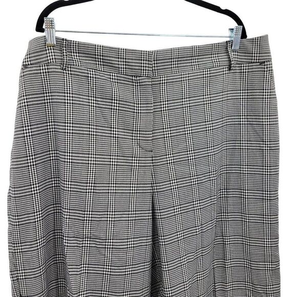 Lane Bryant Jorks Shorts Pants High Rise Glen Plaid Black Sz 22 Academia Long - Picture 5 of 8